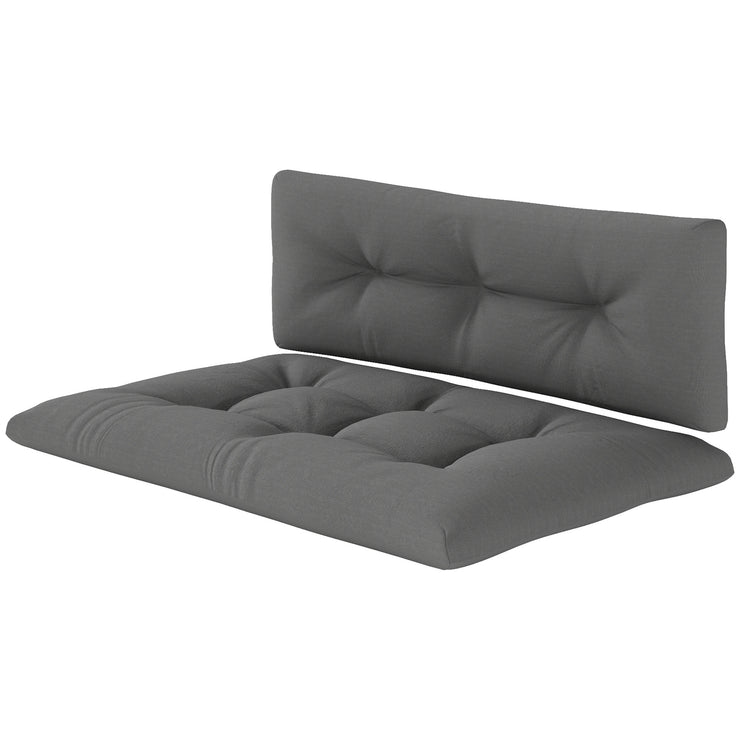 2-Seater Outdoor Pallet Cushions – Dark Gray