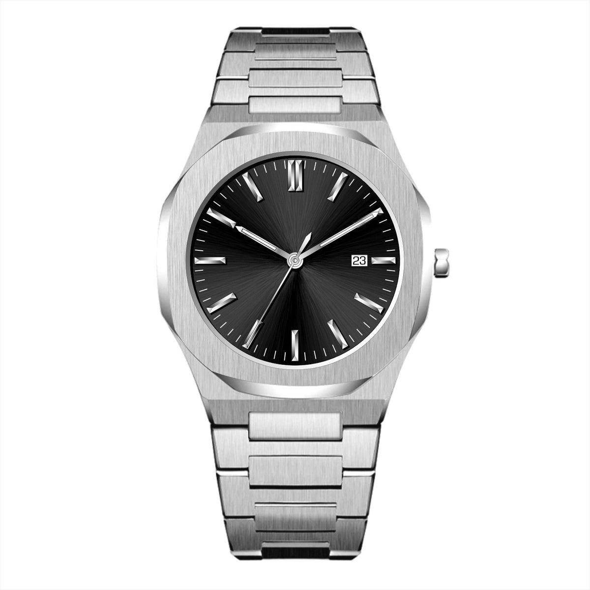 Mens Watch With Calendar Waterproof Quartz Wristwatch