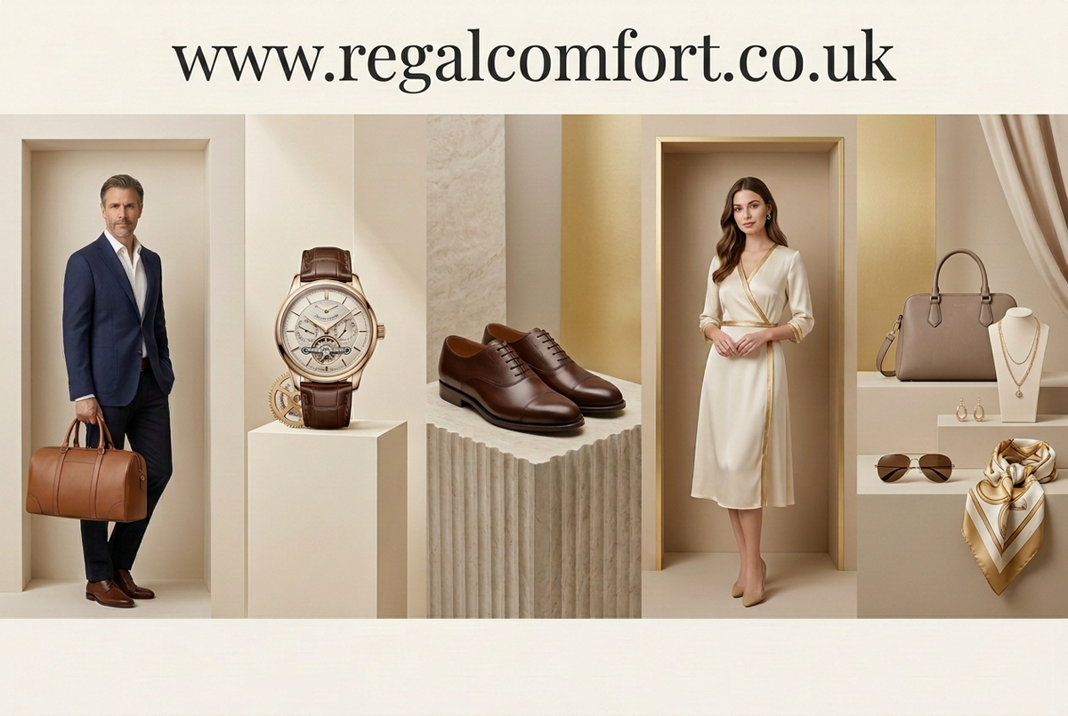 Regal Comfort کا بینر ویب سائٹ ایڈریس کے ساتھ